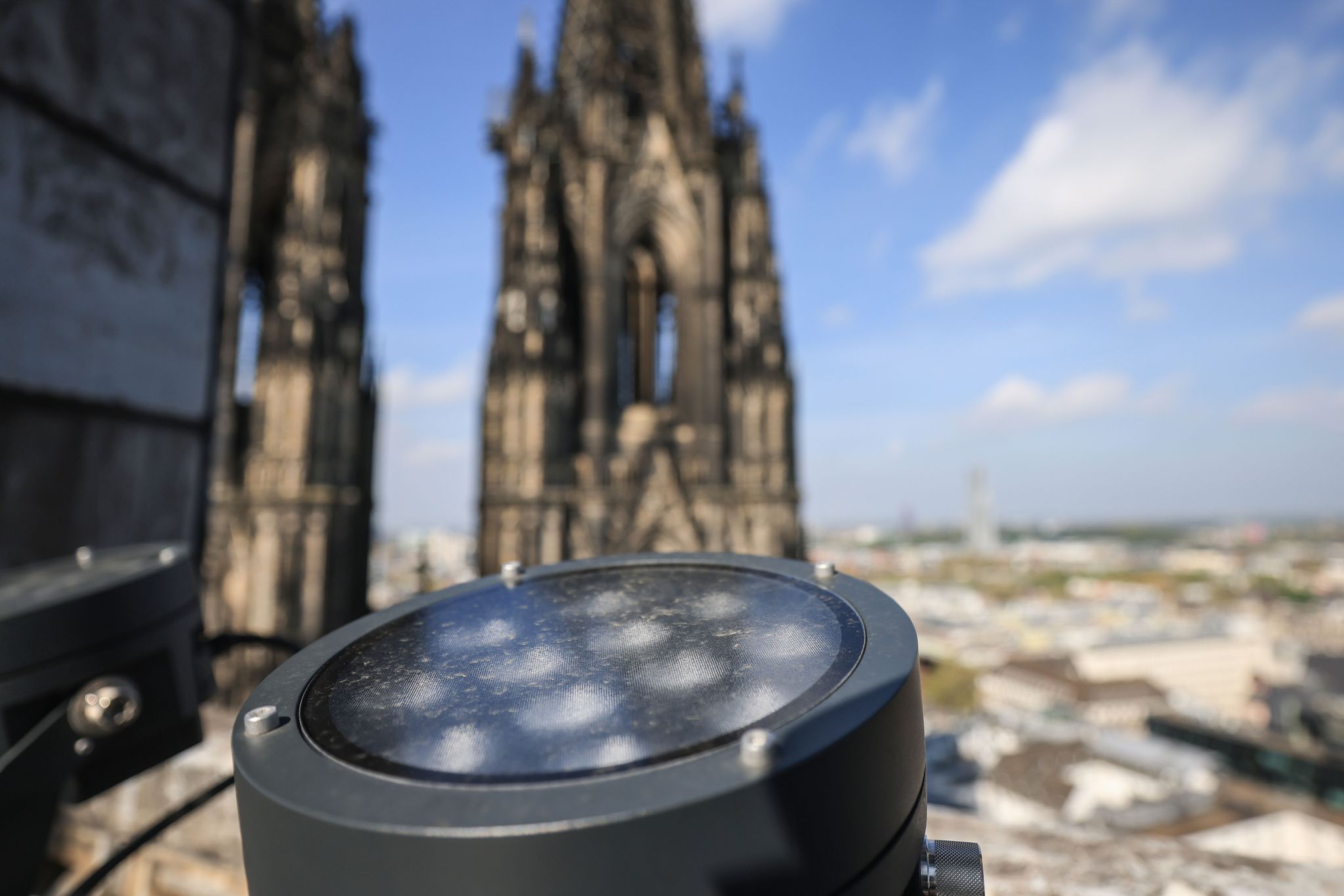 Historic Cologne Cathedral glows greener with new LED lights